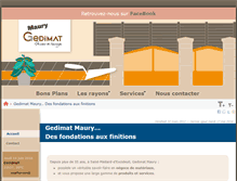 Tablet Screenshot of gedimat-maury.fr